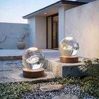 Enceintes Bluetooth portables pour fêtes, maison et bureau avec son haute fidélité et fonction d'annulation du bruit, lampe boule de cristal