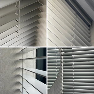 Persianas <span class=keywords><strong>de</strong></span> madera <span class=keywords><strong>de</strong></span> imitación con cable gris con sistema <span class=keywords><strong>de</strong></span> cable Cuatro en Uno Control aspecto vintage listones <span class=keywords><strong>de</strong></span> 2 "persianas <span class=keywords><strong>de</strong></span> madera impermeables para dormitorio - Product Image 5