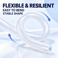 Tube en silicone transparent sur mesure OEM, flexible, rond, creux, extrudé, pour les équipements de laboratoire, de boissons et industriels