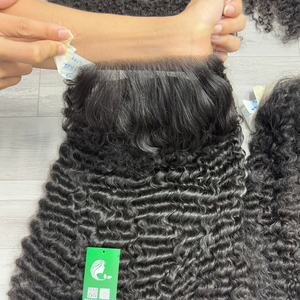 Pelucas Rizadas Vietnamitas y Birmanas Hechas con Cabello Humano Virgen 100% Natural, Cutícula Alineada, Color 1B - Product Image 1