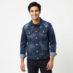 OEM <b>Custom</b> High Quality Men's Cotton Jeans <b>Jacket</b> <b>Custom</b> <b>Denim</b> <b>Jacket</b> for Winter High Street Style <b>jacket</b> for men - Product Image 1