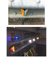 Réflecteurs PMMA en aluminium de qualité diamant Marqueurs de chaussée blancs Délilinéateurs de garde-corps de sécurité routière Goujons de route Cône de route