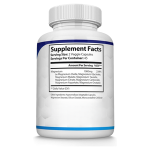 Suplemento de Compuesto de Magnesio con 8 Elementos 1000mg, Contiene Glicinato de Magnesio, Ácido Cítrico, etc., Favorece la Salud Ósea - Product Image 3