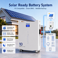 Système solaire domestique 48V 200Ah haute efficacité, 8000 cycles, 10kWh, LiFePO4 empilable tout-en-un, CAN, garantie 10 ans