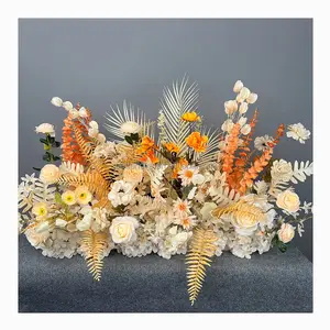 Betterlove Wholesale Cheap Flower Row Artificial Flower Wedding Decoration Flowers For Wedding Decor