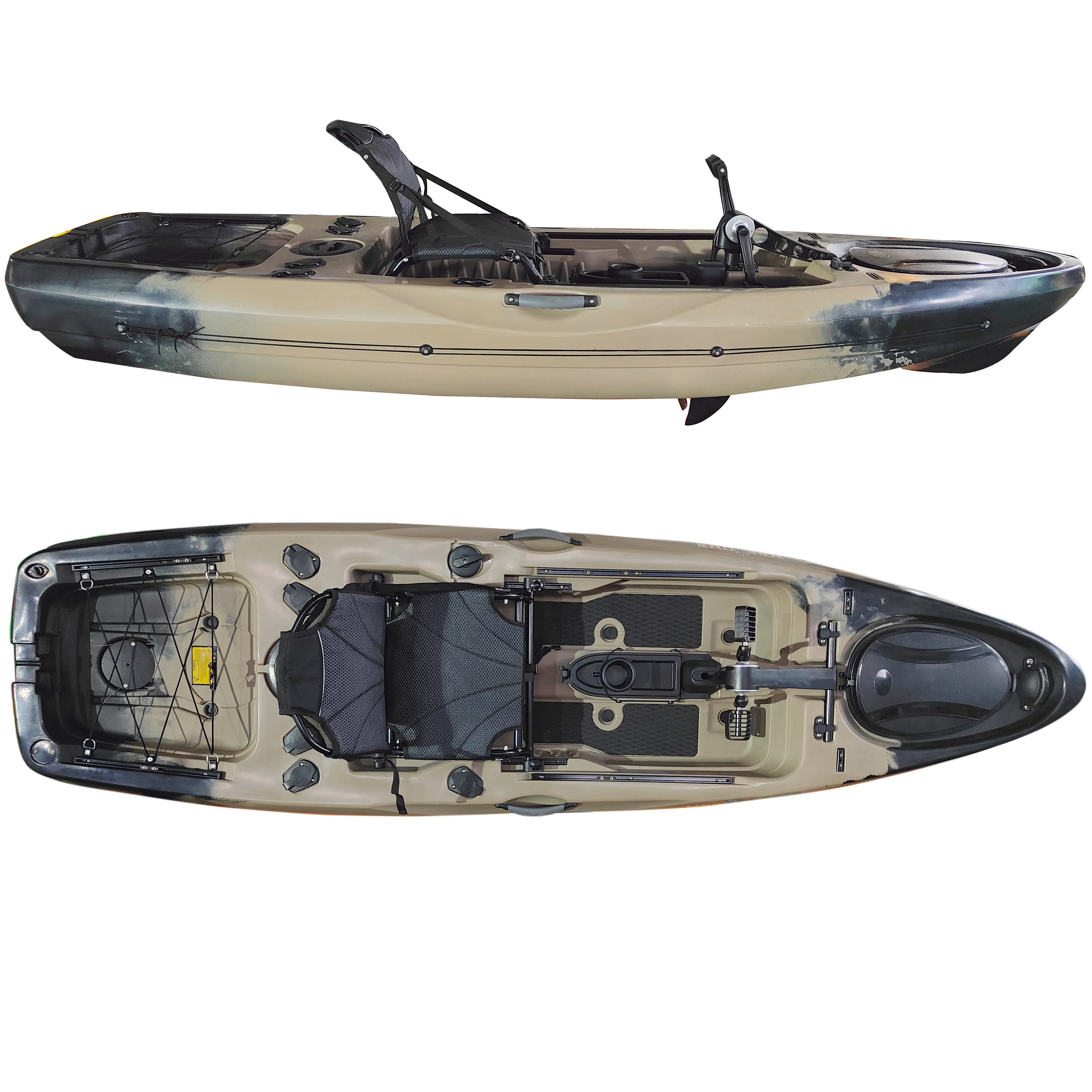 OEM/ODM Cheapest Sit On Top 8ft Light Canoe Fishing Pedal Kayak Manufacturer 1 Person Boat Fishing Hard Shell