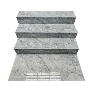 Marches d'escalier de sécurité en carrelage de porcelaine imitation marbre antidérapant pour les escaliers des bâtiments commerciaux et publics - Product Image 2