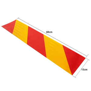 Autocollants réfléchissants de bandes de Chevron de réflecteur de signalisation de signe de plaque de marquage arrière réfléchissante de haute visibilité pour les fourgonnettes de véhicules lourds - Product Image 1