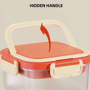 Bencircle B279 Gobelet à salade sain de 1350 ml – Carré, en plastique PP, double couche filtrante pour l'eau - Product Image 3