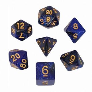 Juego de Dados Galácticos Estrellados de 7 Piezas al por Mayor para Juegos de Mesa D&D RPG - Product Image 1