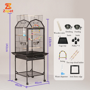 <span class=keywords><strong>Cage</strong></span> à oiseaux et animaux de compagnie grande taille en fil de fer durable, idéale pour l'élevage de perroquets, lapins et pigeons – Meilleure vente - Product Image 6