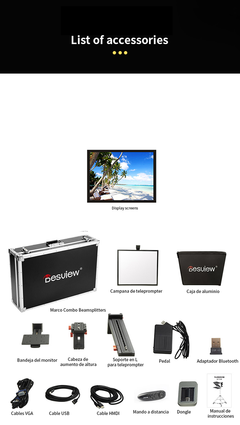 Bestview T22 22" HD Display Camera Video Teleprompter For Broadcast Live Speech DSLR Camera Teleprompter Equipment
