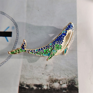Grensoverschrijdende modebroches, creatieve schattige walvis-dolfijn-olie-dierencorsages, elegante stijlvolle kleding en badge-broches - Product Image 4