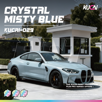 Film Pelindung Cat Bodi Mobil KUCAI Factory Wrapping Anti Gores Produksi Super Crystal Misty Blue Vinyl Wrap 1.52*17M/roll
