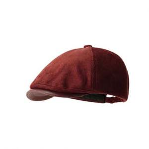British Retro Newsboy Unisex <b>Forward</b> Cap Slim <b>Face</b> 2024 Autumn Winter New Literary Duckbill Beret Casual Wear 3D Embroidery - Product Image 1
