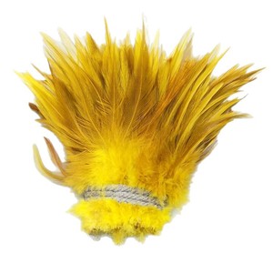 Plume de poulet à pointe rouge de 5-6 pouces, accessoires faits main DIY, décoration pour pince à cheveux, matériau pour bâton de chatouilleur, modèle HJM - Product Image 5