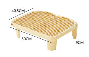 Tapis <span class=keywords><strong>anti</strong></span>-éclaboussures double couche carré en plastique pour litière de chat, durable, grande capacité 20L, facile à nettoyer - Product Image 5