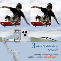 Stabilisateur de cardan L7C Pro 3 axes sans fil, perche à selfie pour iPhone, stabilisateur de cardan pour vlogging et tournage YouTube