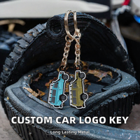 Porte-clés personnalisé en alliage de zinc en forme de voiture, logo de véhicule 2D 3D, porte-clés émaillé, cadeau promotionnel