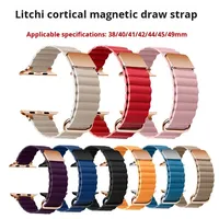 Correa de Reloj de Cuero de Lujo Transpirable al por Mayor de Fábrica para Reloj Ultra 49mm SE 44mm 45mm 38mm con Cierre Magnético