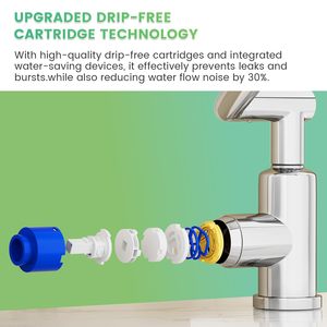 Lưu vực vòi nước 1080 ° xoay phòng tắm bồn rửa vòi 4 nước Outlet chế độ nhà vệ sinh vòi nước lỗ duy nhất với vòi nước nóng và lạnh - Product Image 6