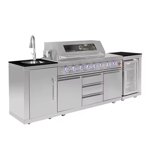 3 Days Delivery 304 Stainless Steel BBQ Smokeless Refrigerator and for Gardens Parties DY-SC26-1 Outdoor Kitchen With Fridge and - Product Image 5