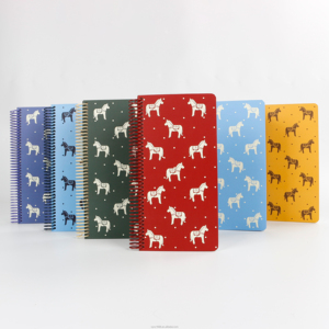 Cuaderno Espiral A6L <span class=keywords><strong>de</strong></span> Seis Piezas, Diseño Nórdico Francés con Caballo Blanco, Cubierta con Cabeza <span class=keywords><strong>de</strong></span> Caballo, Papel <span class=keywords><strong>de</strong></span> Alta Calidad, 100 Hojas, Diario - Product Image 1