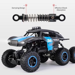 รถบังคับวิทยุออฟโรดปีนเขา ขนาด 1:12 สเกล 6x6 ความเร็วสูง ล้อใหญ่ ไฟสลับได้ ความเร็ว 6 กม./ชม. รุ่น SJY-Q101 ของเล่นบังคับวิทยุ - Product Image 4