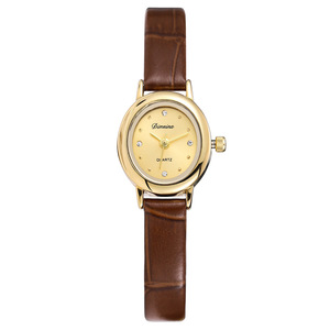 2024 Vintage piccolo <span class=keywords><strong>orologio</strong></span> <span class=keywords><strong>d</strong></span>'<span class=keywords><strong>oro</strong></span> per le donne delicato <span class=keywords><strong>cinturino</strong></span> in <span class=keywords><strong>pelle</strong></span> <span class=keywords><strong>con</strong></span> Retro piccolo quadrante analogico Charm vendita calda per gli studenti - Product Image 1