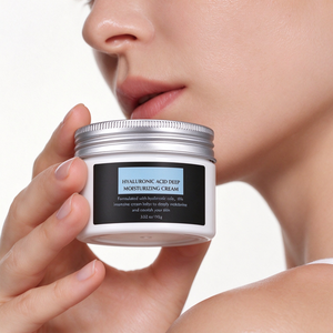 Crema Facial de Ácido Hialurónico de Peso Molecular Múltiple con Escualano y Lactobacillus Ferment Lysate, Hidratante de Larga Duración para Piel Seca - Product Image 2