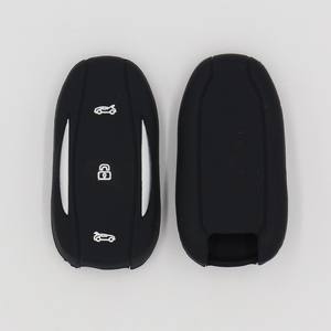 Funda de silicona para llave remota para <span class=keywords><strong>Tesla</strong></span> Model 3 S Fob Shell Jacket Sleeve 3 botones - Product Image 4