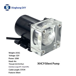 Pompe de refroidissement à eau silencieuse XHC9 25dBA avec tuyau rigide, mesure automatique de la vitesse, pompe spéciale pour ordinateur, électrique, à friction, étanche, ABS - Product Image 1