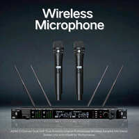 Microphone sans fil UHF professionnel AD4D KSM8 500/600/900mhz avec casque