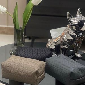 Waterproof Multi-Purpose PU Leather Tissue Box and Napkin Storage Paper Bag <b>Set</b> for Home Living Room <b>Dining</b> <b>Table</b> - Product Image 6