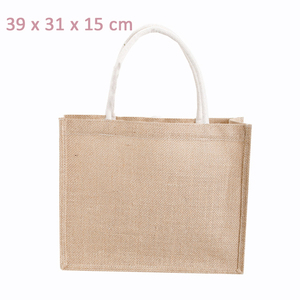 Piccola Borsa in Iuta Impermeabile per la Spesa, in Cotone e Lino, per Alimenti, Riso, Spiaggia, Vino, Vendita all'Ingrosso <span class=keywords><strong>Online</strong></span> - Product Image 6