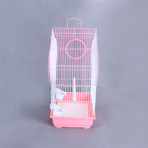 Tel metal küçük kuş kafesi pet papağan kafesi küçük süs kuş kafesi - Product Image 4