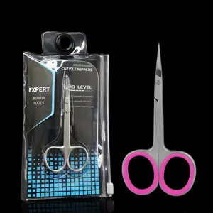 Custom Logo Cuticle Scissors Sharp Blade Russian Nail Manicure Cuticle Scissors Stainless Steel Cuticle Pushers