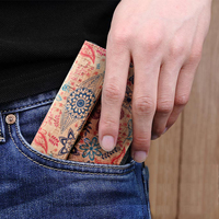 Boshiho Nouvelle Écologique En Liège Naturel Non En Cuir Personnalisé Imperméable Anti-Déchirure Tabac Retrousser Tuyau Étui