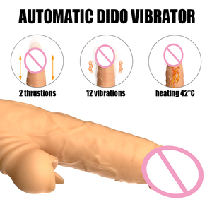 Vente en gros Sex Toys Masturbation point G pénis 2 en 1 Gode vibrateur texture silicone 12 fréquences pour femmes et hommes - Product Image 2
