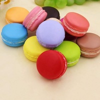 Faux Macarons colorés en plastique pet, 50 pièces, bricolage, Simulation de couleurs mélangées, Dessert