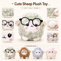 Porte-clés unisexe en peluche mouton mini 11 cm, super doux, rond et bouclé, en sherpa, 4 couleurs assorties, vente en gros d'usine