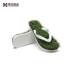 2023 Latest Custom Logo Slippers Factory OEM Print Shoes Men And Women's Grass Flip Flops