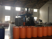 Tambour bleu écologique de 55 gallons avec poignée en plastique 200L impression par transfert de chaleur seau de stockage de produits chimiques OEM personnalisé