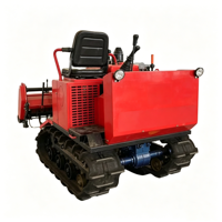 Motoculteur rotatif sur chenilles diesel 35 CV pour usage aquatique et terrestre, avec double charrue, semoir, épandeur d'engrais, moteur à boîte de vitesses, pour rizières et champs secs