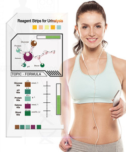 Bandelettes de test <span class=keywords><strong>urinaire</strong></span> multiparamètres : <span class=keywords><strong>glucose</strong></span>, pH, protéines, sang occulte, leucocytes - Product Image 6