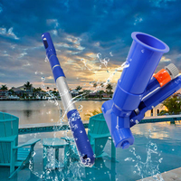 Aspirateur de piscine économique à jet de luxe portable à forte valeur ajoutée avec poteau de section pour piscine hors sol, étang et spa