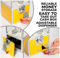 Distributeur automatique de capsules de jouets en métal et en plastique à pièces de monnaie de 60 mm pour les magasins et les parcs d'attractions