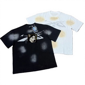 เสื้อยืดผู้ชายพิมพ์ลายกราฟิกสไตล์สตรีทแวร์ทรงโอเวอร์ไซส์ น้ำหนัก 250 กรัม ผ้าฝ้ายทอ 100% ยับยาก ไม่เป็นขุย แบรนด์ Stars Woven - Product Image 2