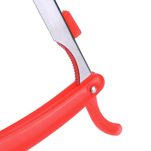 Rasoir pliant à lame en acier inoxydable, tondeuse manuelle pour les sourcils et le corps, pour hommes et femmes, poignée en plastique - Product Image 4