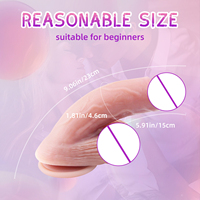 Dildo réaliste double couche en silicone liquide souple, écologique, avec ventouse, étanche, simulation manuelle, sûr pour le corps, jouet pour adultes